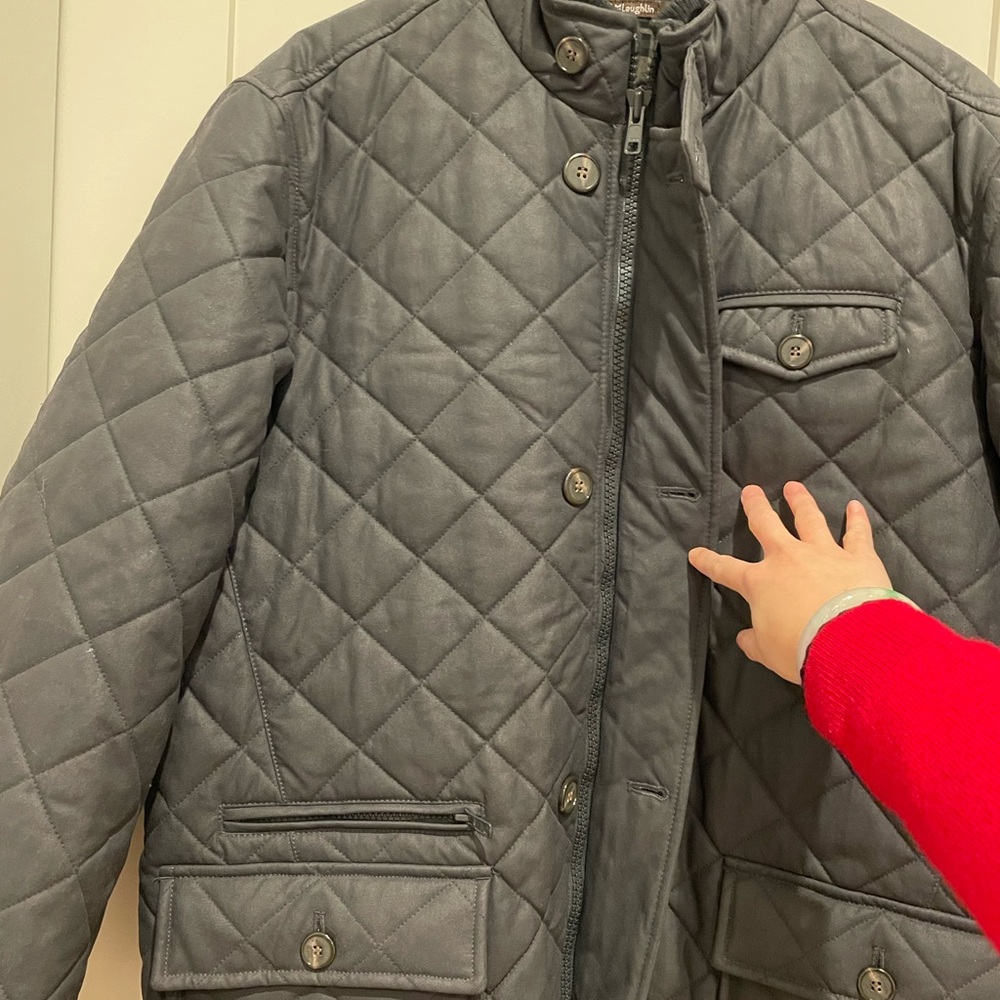 J. McLaughlin Charcoal Quilted Jacket - Picture 3 of 6